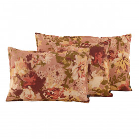 Housse de Coussin en Lin Imprimé Fleuri BOLOGNE  