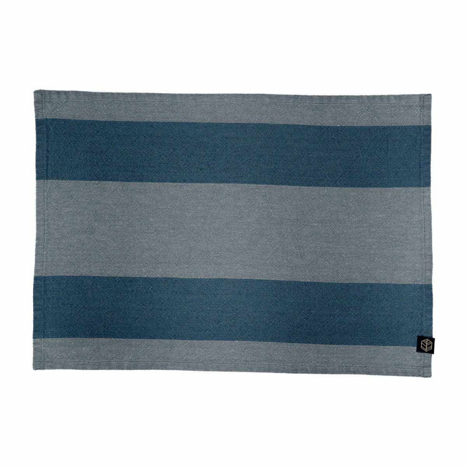 Serviette ou Set de Table Lin et Coton à Rayures SANTA CRUZ 