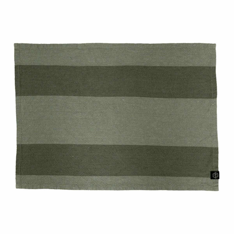 Serviette ou Set de Table Lin et Coton à Rayures SANTA CRUZ 