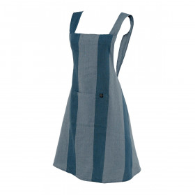 Tablier Japonais Lin et Coton à Rayures SANTA CRUZ 