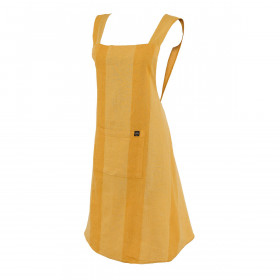 Tablier Japonais Lin et Coton à Rayures SANTA CRUZ 