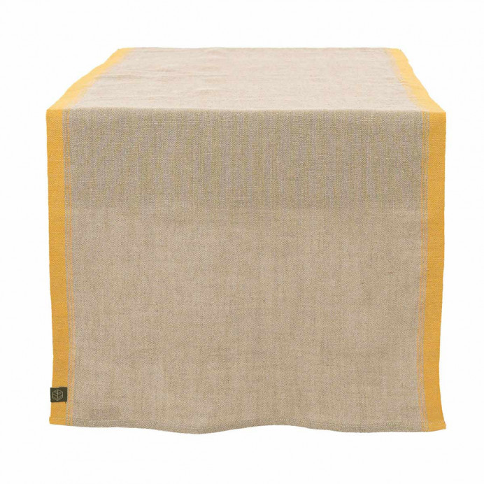 Chemin de Table Lin et Coton Bord Coloré HAVANA