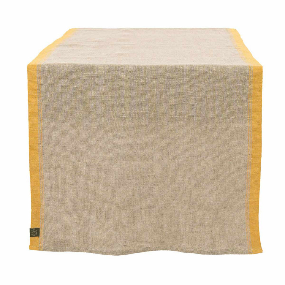 Chemin de Table Lin et Coton Bord Coloré HAVANA 