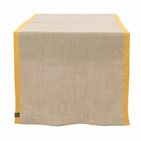 Chemin de Table Lin et Coton Bord Coloré HAVANA 