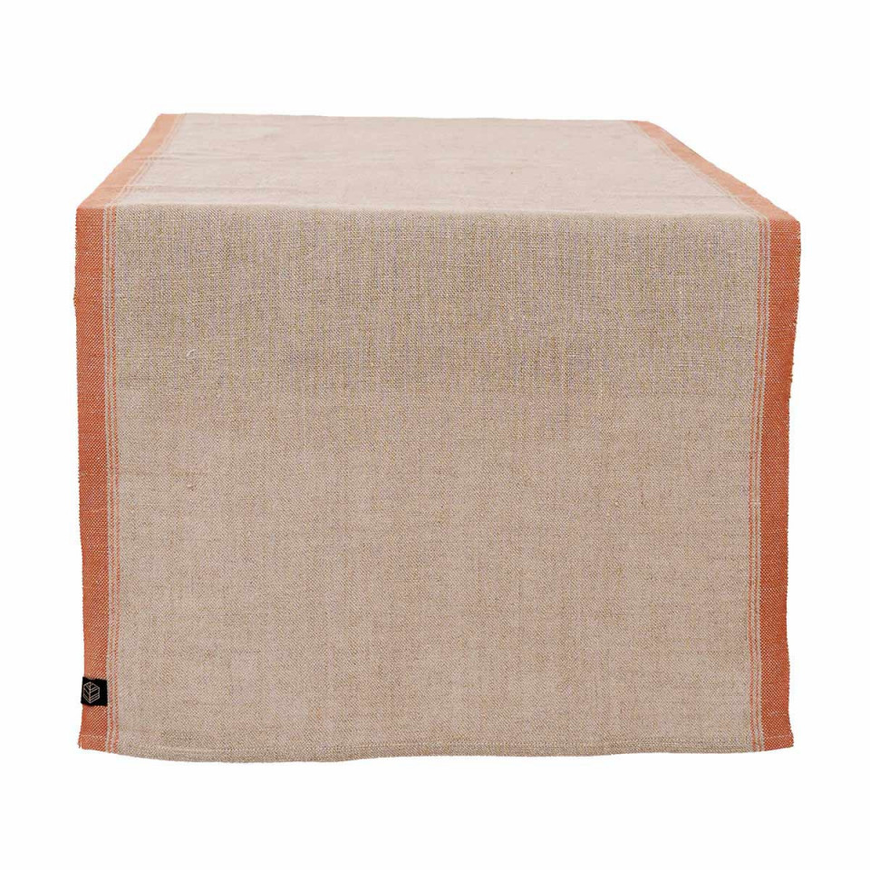 Chemin de Table Lin et Coton Bord Coloré HAVANA 