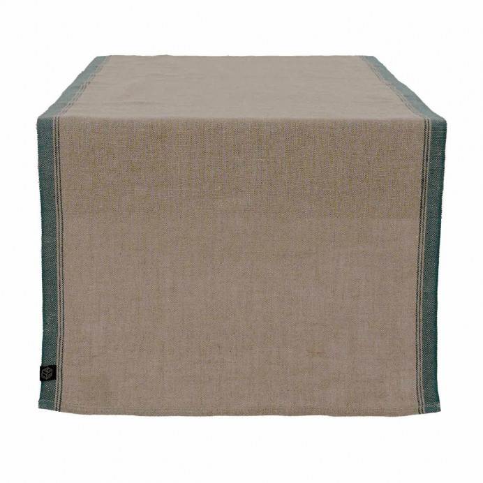 Chemin de Table Lin et Coton Bord Coloré HAVANA