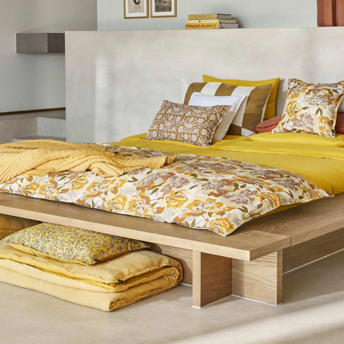 Housse d'Edredon en Lin Imprimé Fleurs TRIESTE