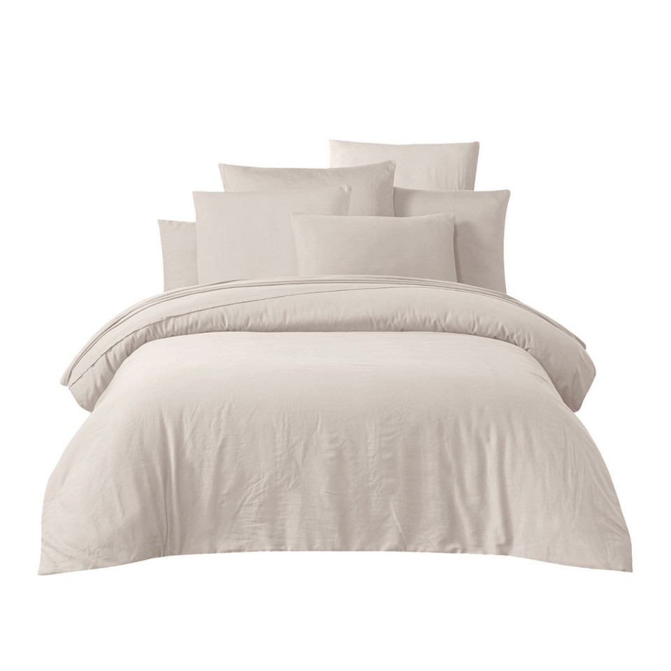 Housse de Couette TALOA en Satin de Coton Lavé Stoné