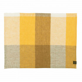 Serviette ou Set de Table Lin et Coton à Carreaux TENERIFE 