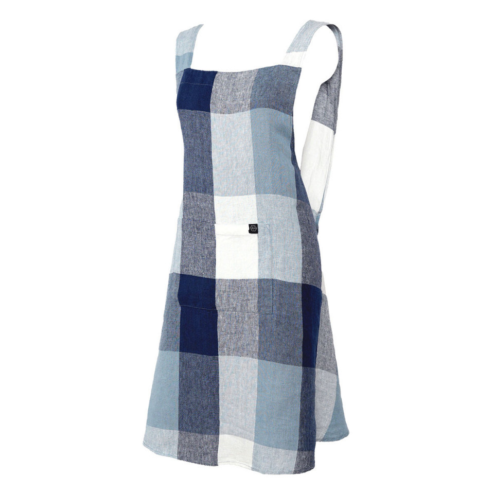 Tablier Japonais Lin et Coton à Carreaux TENERIFE 