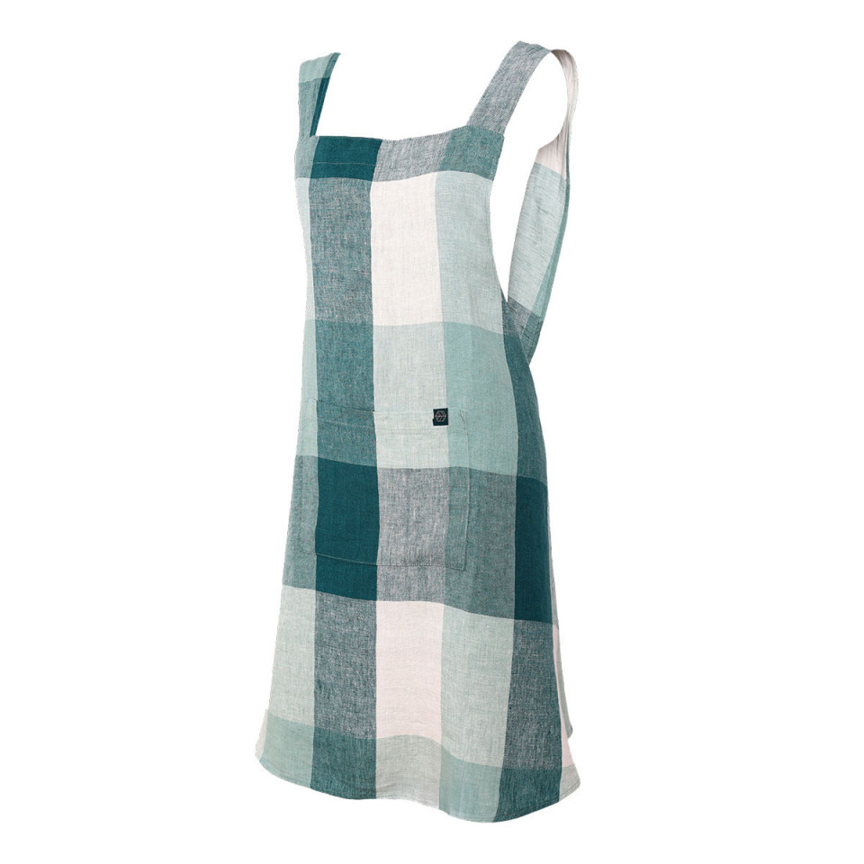 Tablier Japonais Lin et Coton à Carreaux TENERIFE 
