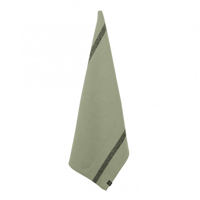 Torchon Lin Lavé Rayure Noire ZONZA