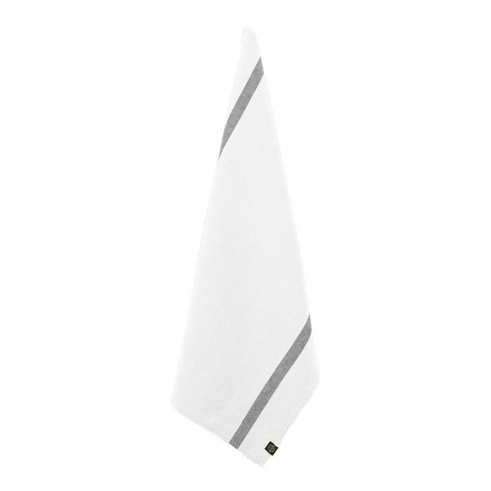 Torchon Lin Lavé Rayure Noire ZONZA