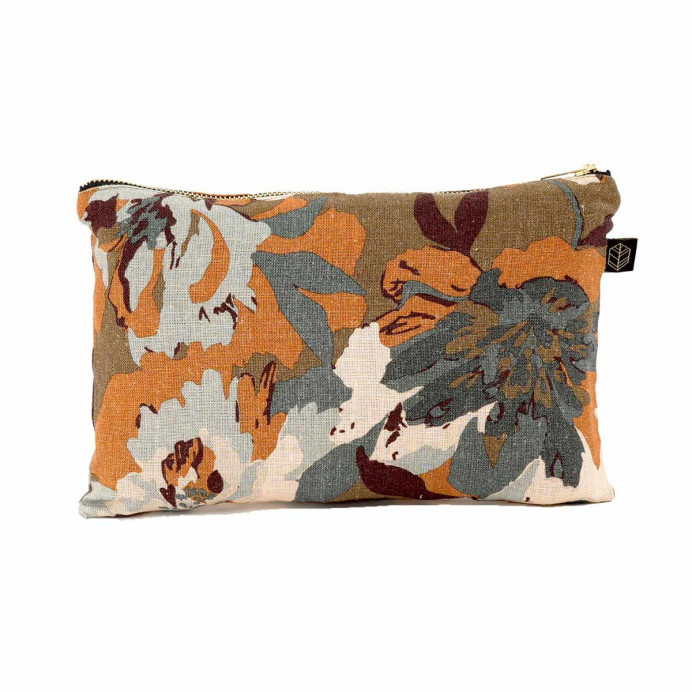 Trousse en Lin Imprimé Fleurs TRIESTE