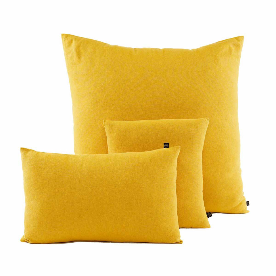 Housse de Coussin Uni Lin et Coton FIGARI  