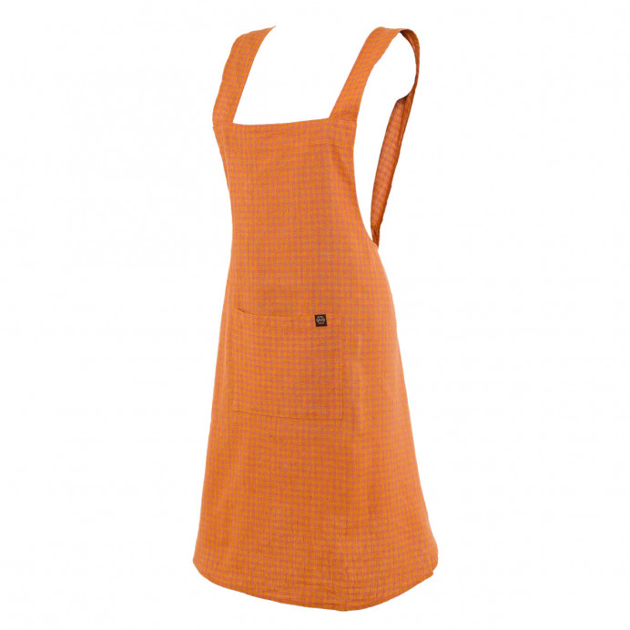 Tablier Japonais PIANA II en Lin Lavé et Coton