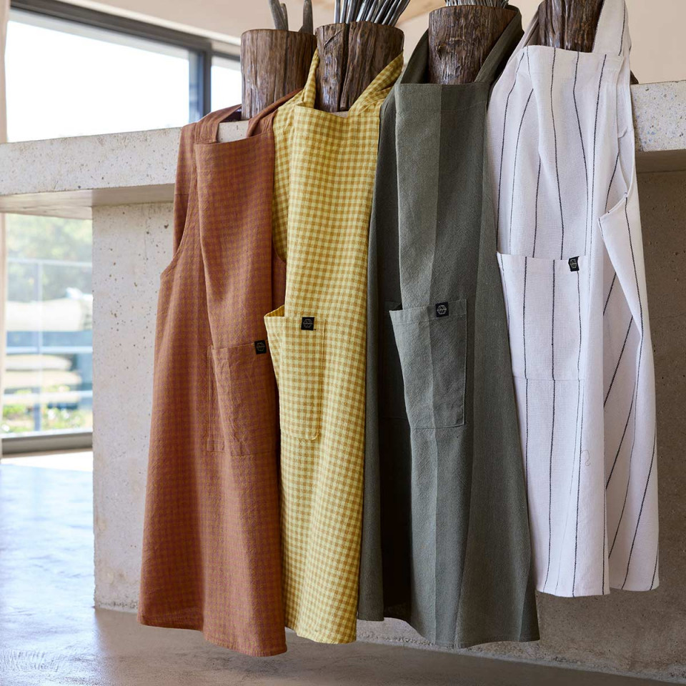 Tablier Japonais PIANA II en Lin Lavé et Coton