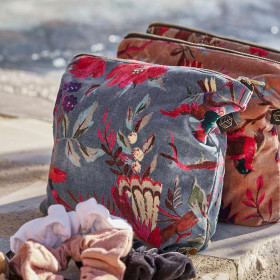 Trousse en Velours Imprimé Oiseaux BIRDY