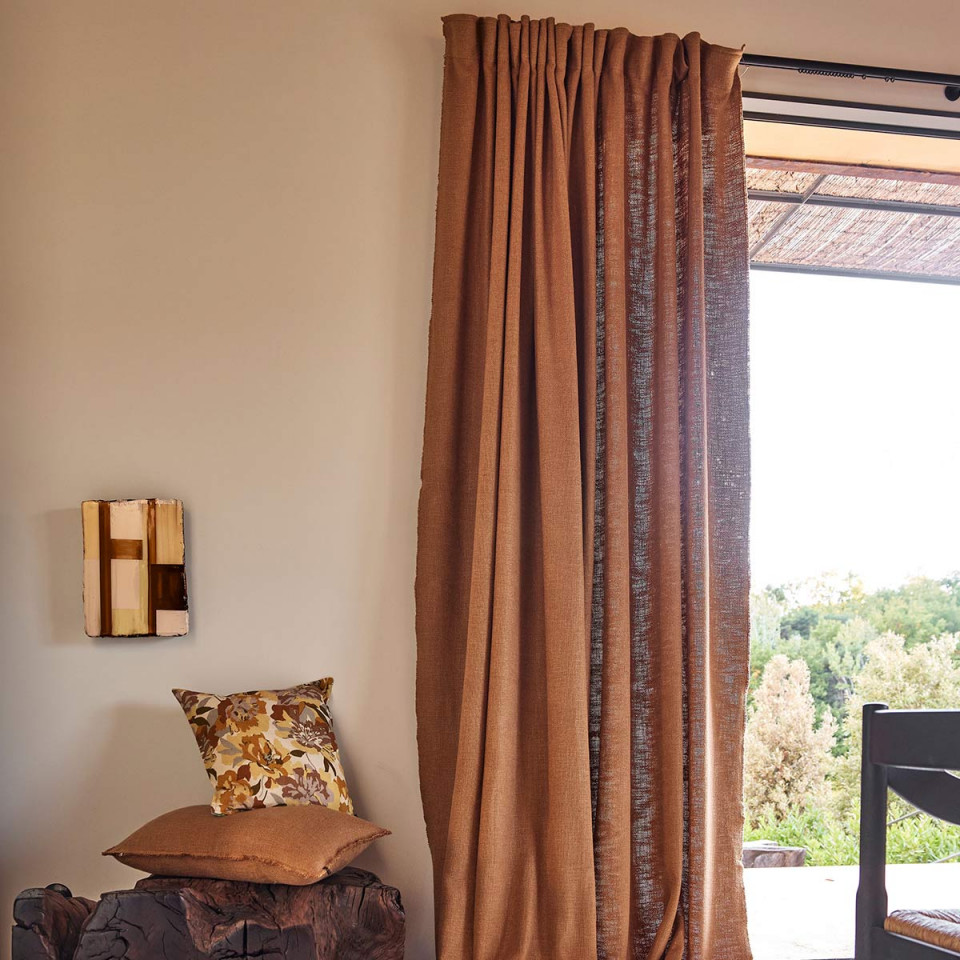 Rideau Uni Ruflette et Passe Tringle CALIFORNIA