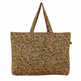 Sac cabas en Lin Imprimé Petites Fleurs SAMARA 