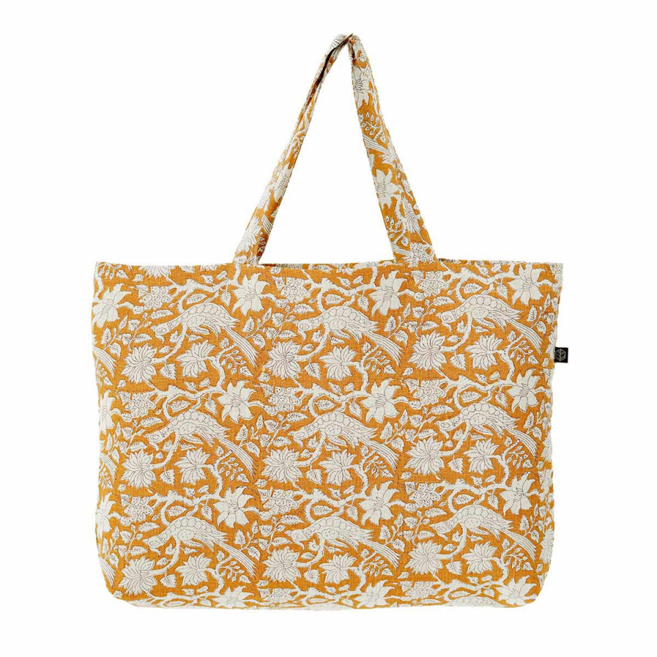 Sac Cabas en Lin Imprimé Batik JAIPUR 