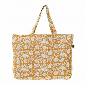 Sac Cabas en Lin Imprimé Batik JAIPUR 