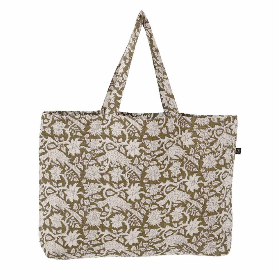 Sac Cabas en Lin Imprimé Batik JAIPUR 