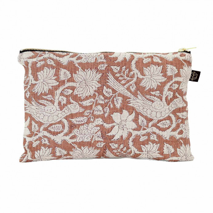 Trousse en Lin Imprimé Batik JAIPUR 