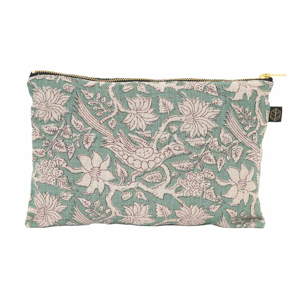 Trousse en Lin Imprimé Batik JAIPUR 
