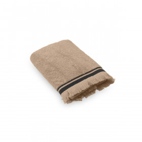Serviette de Bain Franges Bande Noire SELVA  