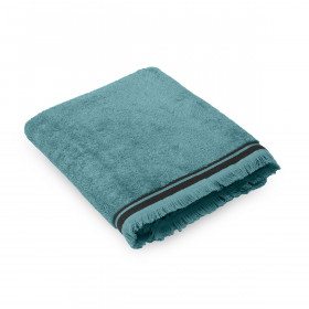 Serviette de Bain Franges Bande Noire SELVA  