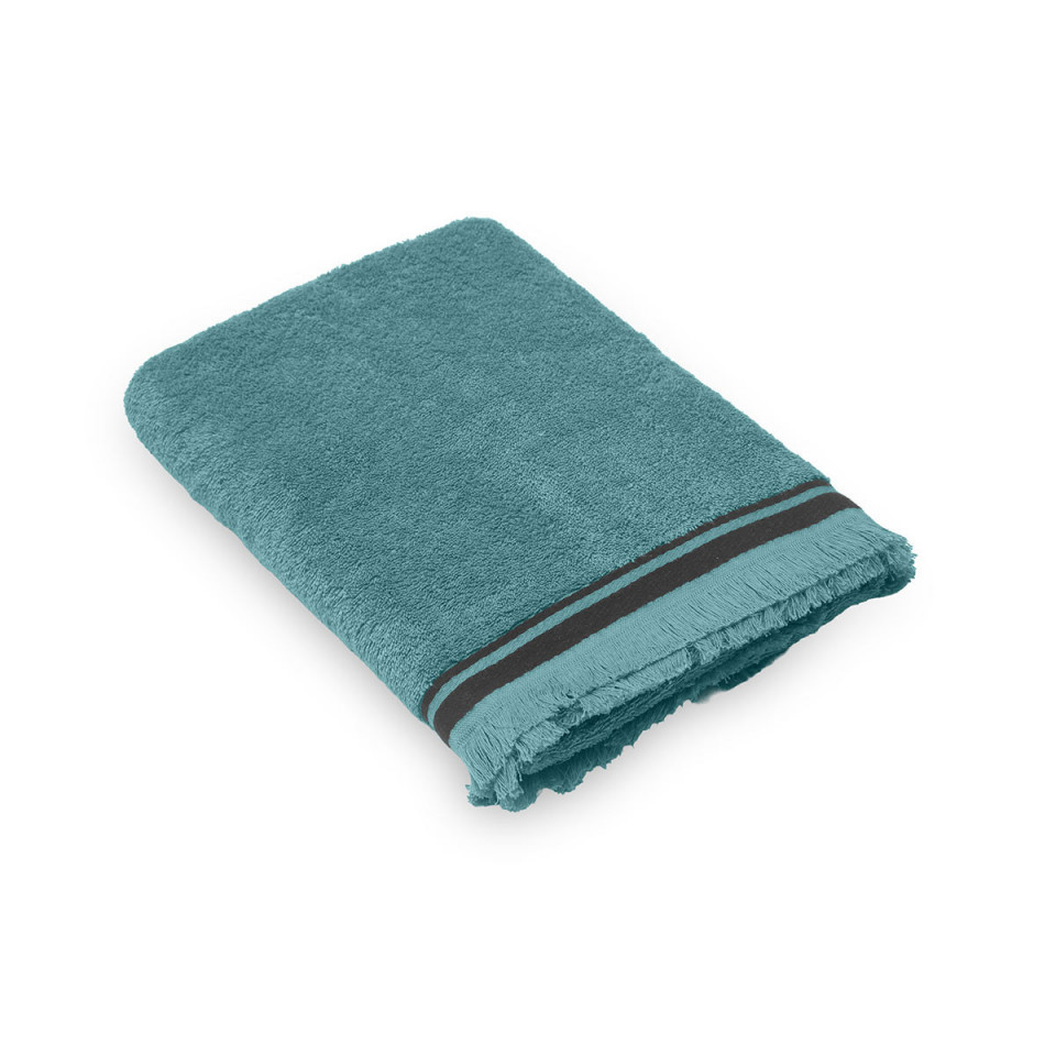 Serviette de Bain Franges Bande Noire SELVA  