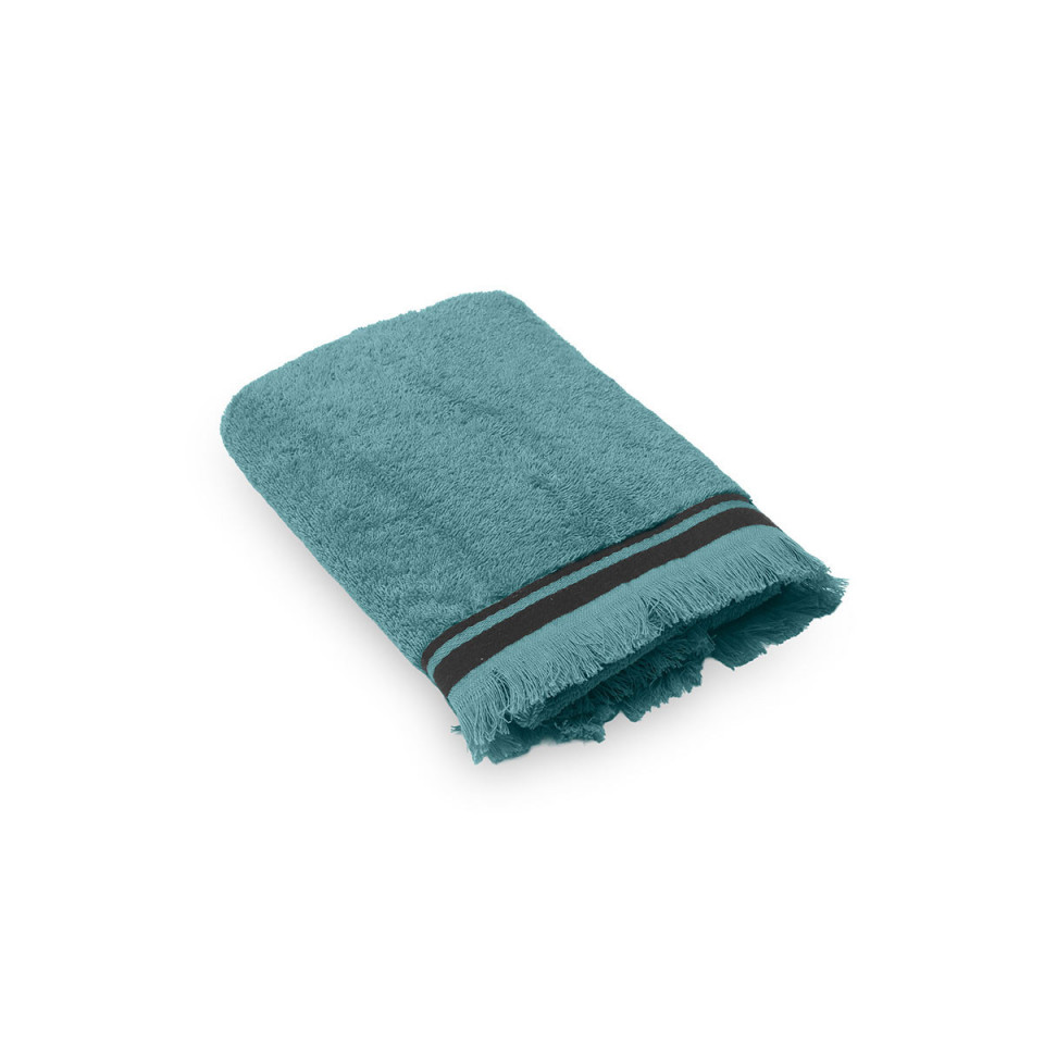 Serviette de Bain Franges Bande Noire SELVA  
