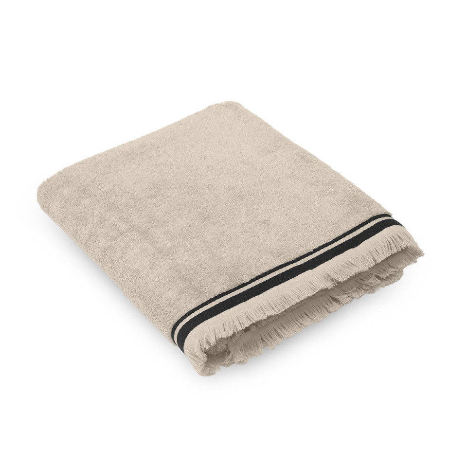 Serviette de Bain Franges Bande Noire SELVA  