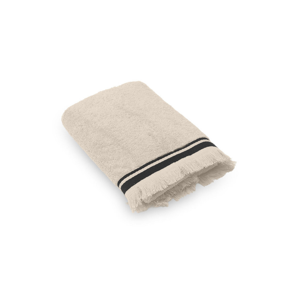 Serviette de Bain Franges Bande Noire SELVA  