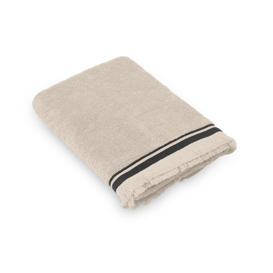 Serviette de Bain Franges Bande Noire SELVA  