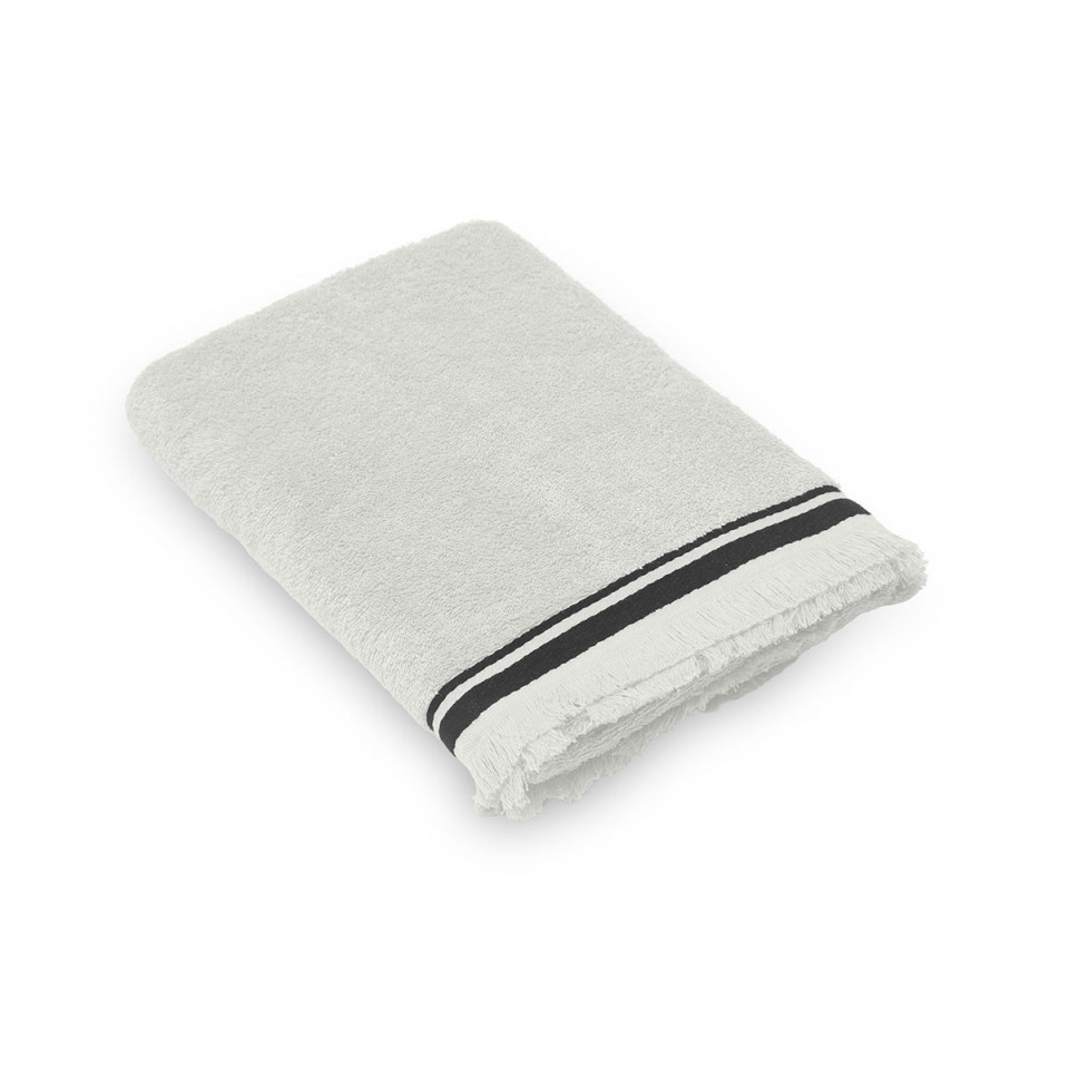 Serviette de Bain Franges Bande Noire SELVA  