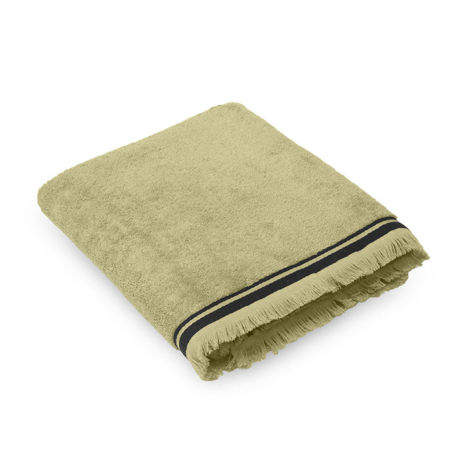 Serviette de Bain Franges Bande Noire SELVA  
