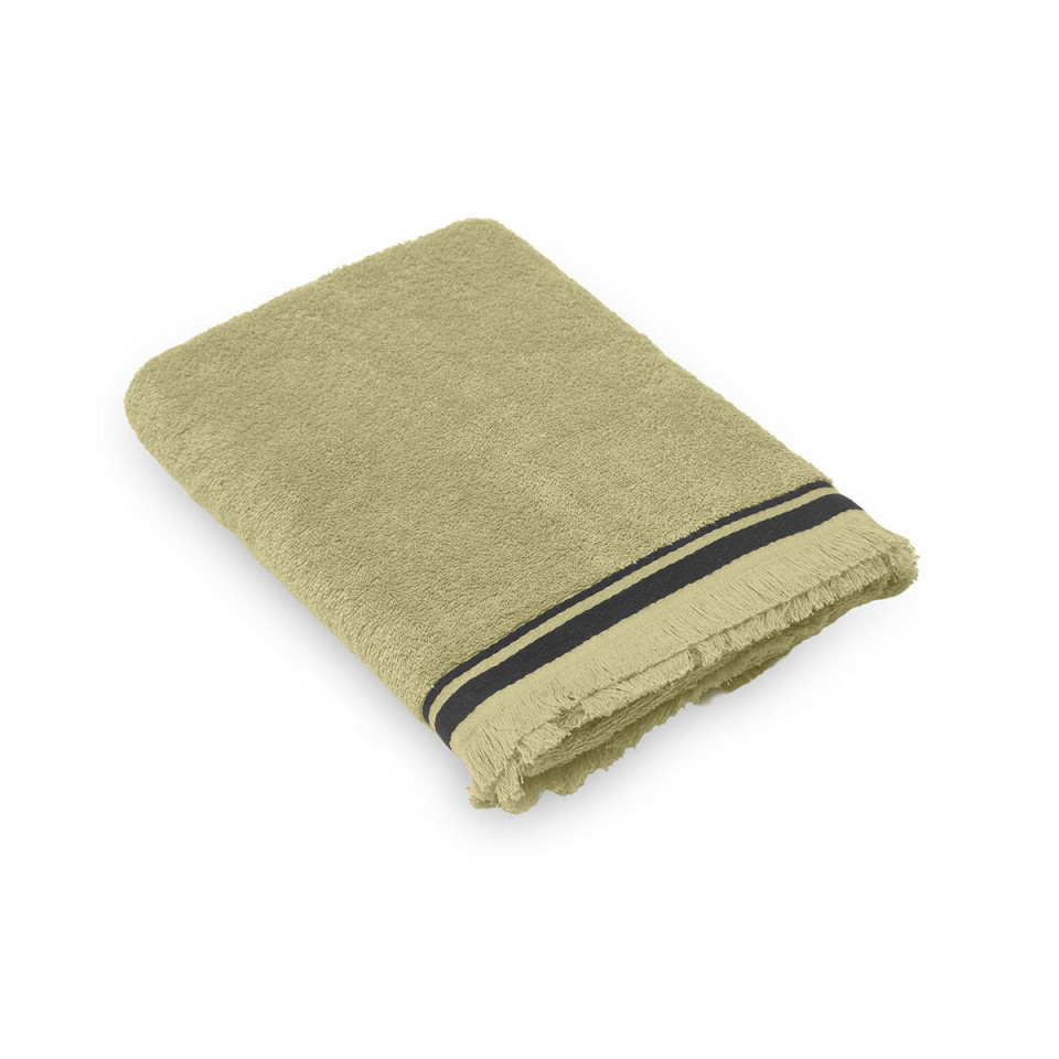 Serviette de Bain Franges Bande Noire SELVA  