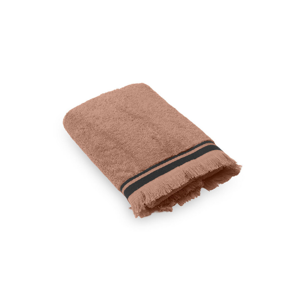 Serviette de Bain Franges Bande Noire SELVA  