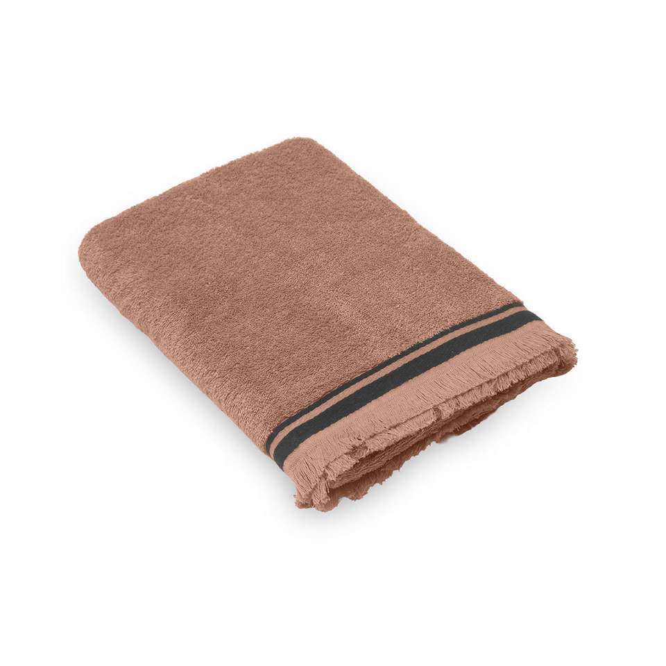 Serviette de Bain Franges Bande Noire SELVA  