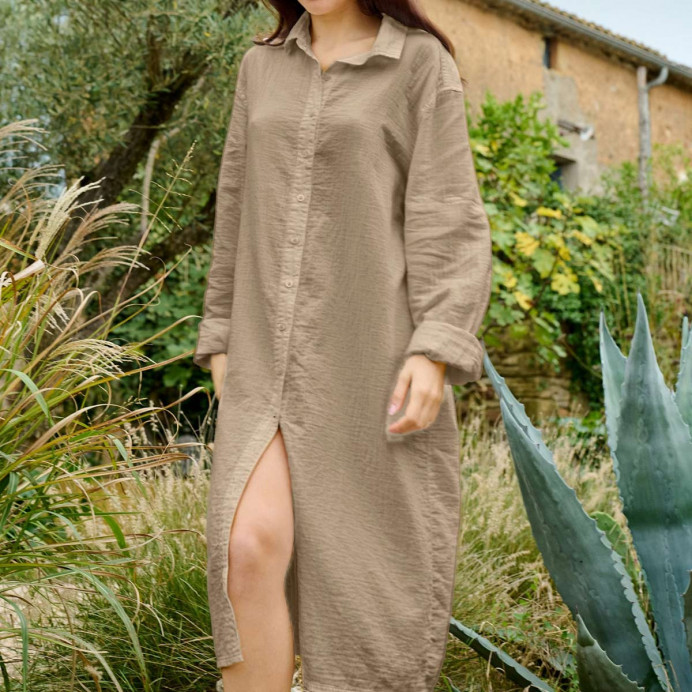 Robe Chemise Mousseline de Coton HYDRA