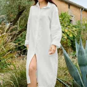 Robe Chemise Mousseline de Coton HYDRA 
