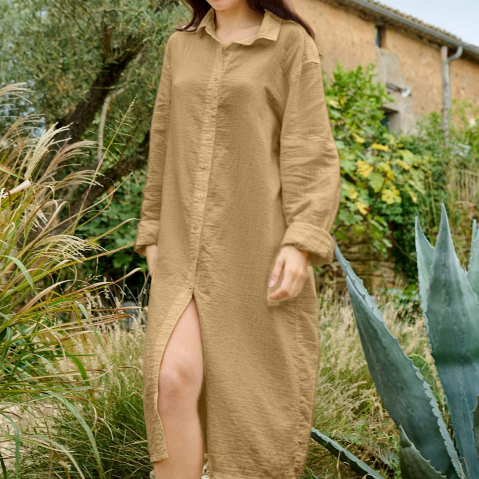 Robe Chemise Mousseline de Coton HYDRA