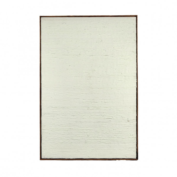 Toile FIBRE Blanc Cassé Coton et Bois - 120 x 80