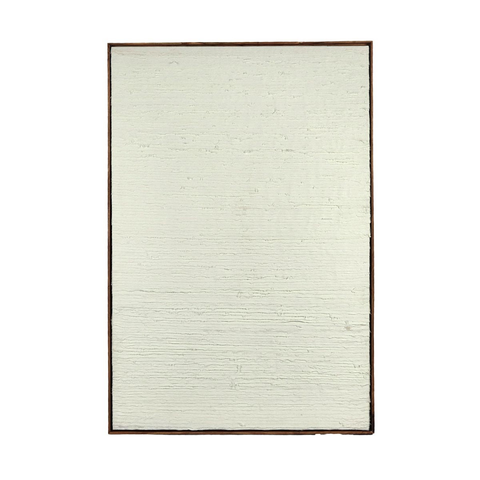 Toile FIBRE Blanc Cassé Coton et Bois - 120 x 80