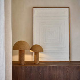 Toile FIBRE Blanc Cassé Coton et Bois - 120 x 80