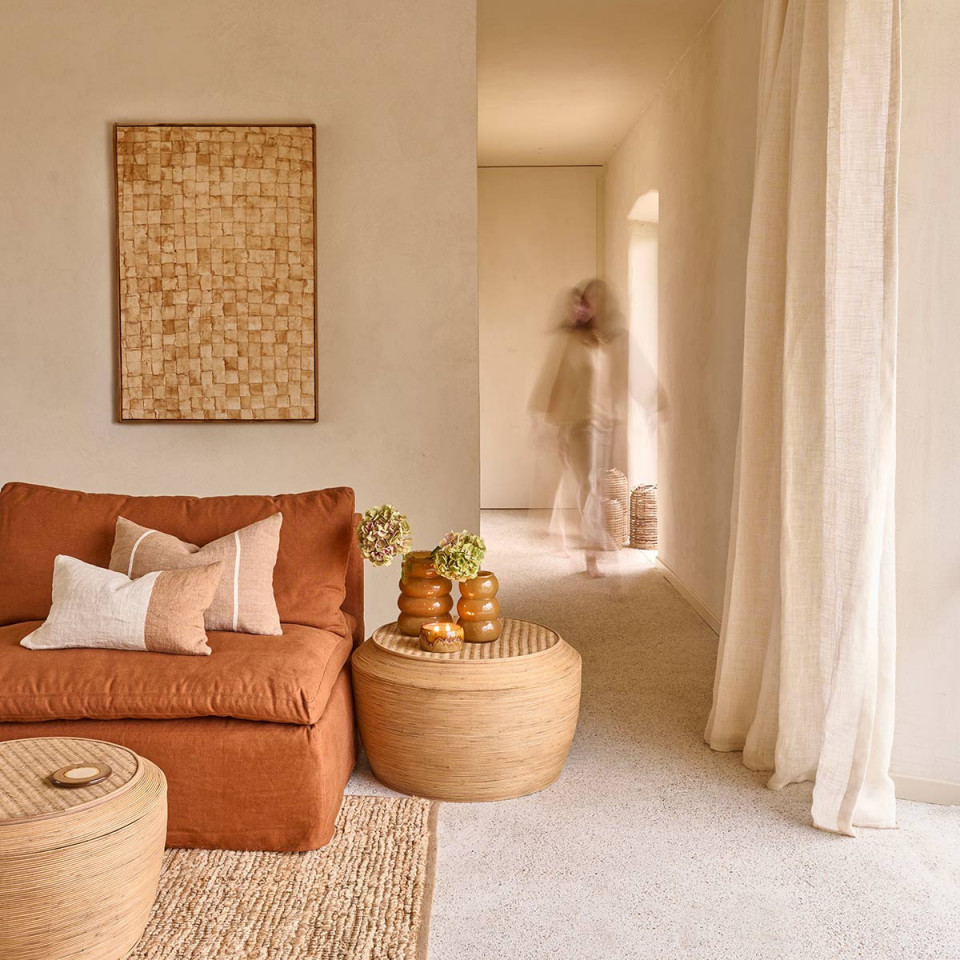 Toile FIBRE Naturel Coton et Bois - 120 x 80 