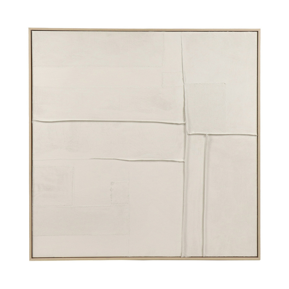 Toile Canvas Cadre Bois BLANCHE 