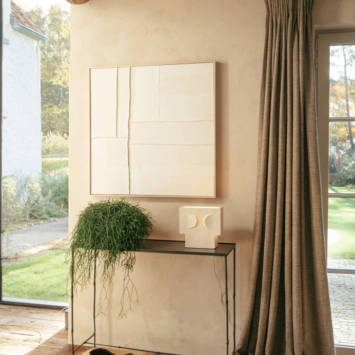 Toile Canvas Cadre Bois BLANCHE